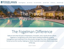 Tablet Screenshot of fogelman.com